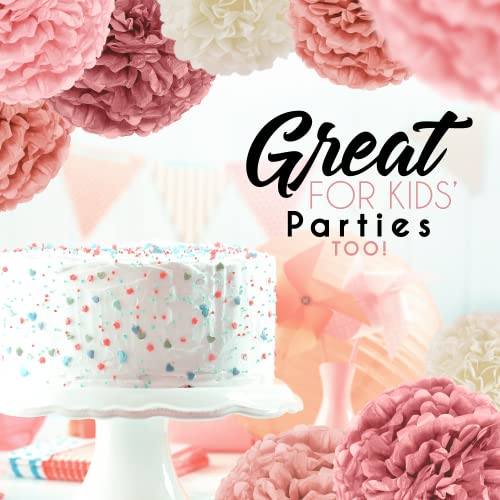 20pcs Paper Pom Poms Party Kit for Birthday Bridal Shower Party Decorations