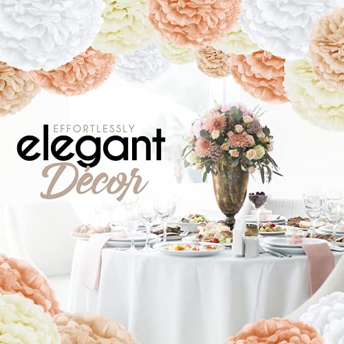20PCS Tissue Pom Pom Decorations for Birthday and Bridal Shower