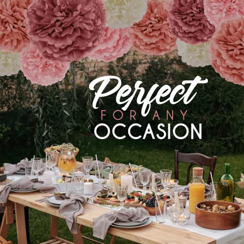 20pcs Paper Pom Poms Party Kit for Birthday Bridal Shower Party Decorations