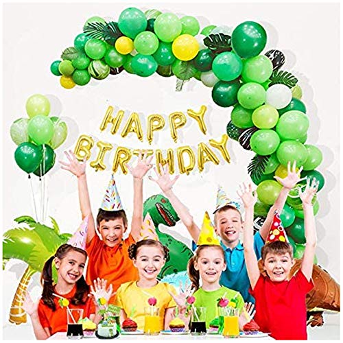 214pcs Dinosaur Birthday Balloon Garland Party Decorations for Jungle Birthday Party