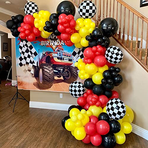 150 Pieces Race Car Balloons Arch Garland Kit for Boys Birthday Party Decorations