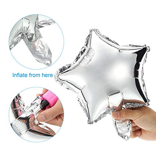 60 Pcs Star-shaped Balloons for Baby Shower Gender Reveal