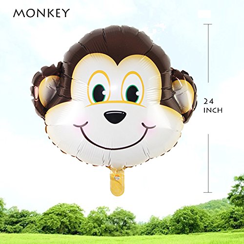 6pcs Giant Zoo Animal Balloons Kit For Jungle Safari Animals Theme Birthday Party Decorations