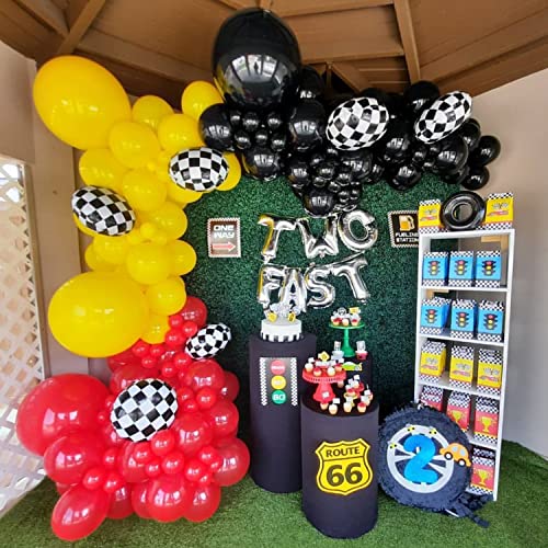 150 Pieces Race Car Balloons Arch Garland Kit for Boys Birthday Party Decorations