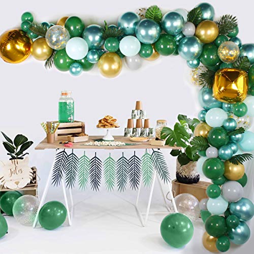 167pcs Tropical Jungle Safari Balloon Arch Kit for Baby Shower Decorations
