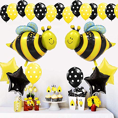 37Pcs Bumblebee Party Decorations Set Honey Bee Theme for Baby Shower Birthday Party