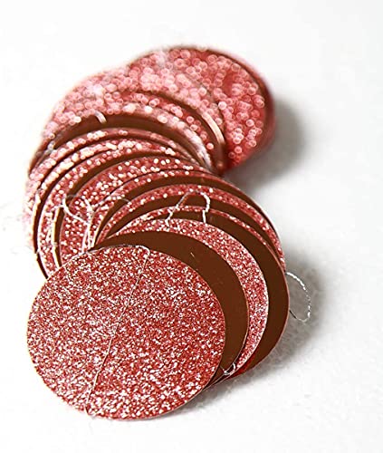 Glitter Rose Gold Circle Dots Garland Party Decorations for Wedding Birthday