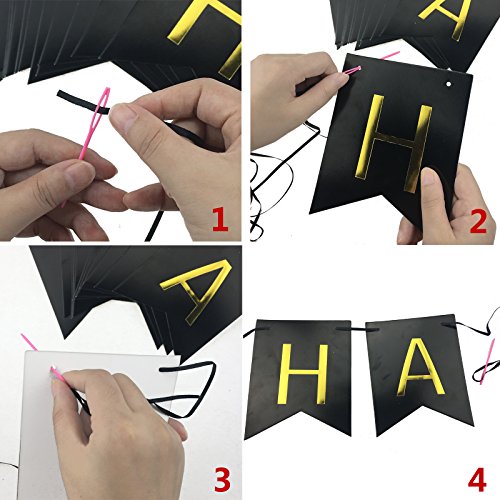 Black Happy Fucking Birthday Bunting Banner for Birthday Decorations
