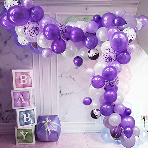 135 Pieces Purple Balloon Arch for Wedding Birthday Graduation Party Decorations