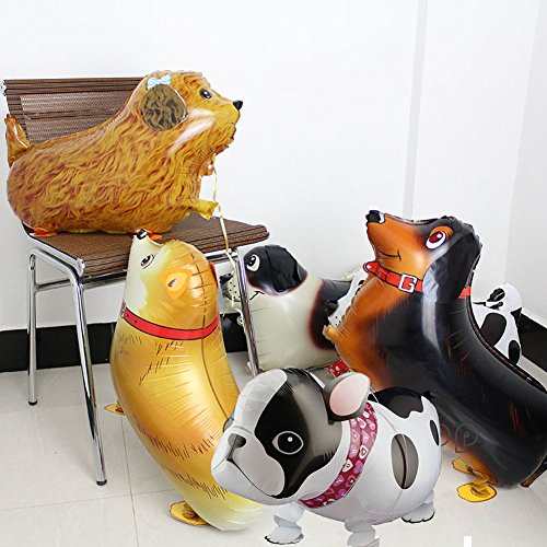 6pcs Puppy Dogs Birthday Balloons for Animal Theme Birthday Party Decorations