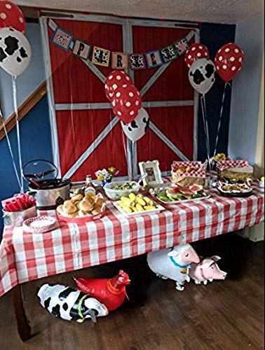 6pcs Walking Farm Animal Balloon Birthday Party Balloon Decorations