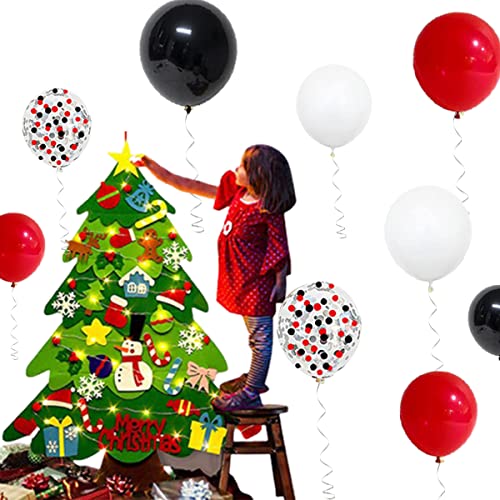 DIY Red Black White Balloon Garland Arch Kit - Red White Black Party Balloons 16ft Arch Strip for Circus BBQ Casino Poker Quinceanera Graduation Baby Shower Birthday Party Decorations