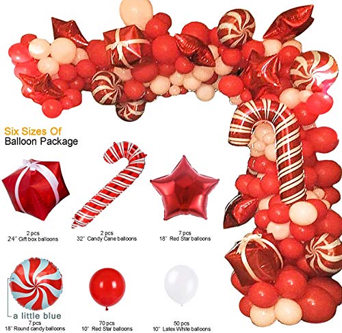 144pcs Christmas Balloon Garland Arch kit for Christmas Party Decorations