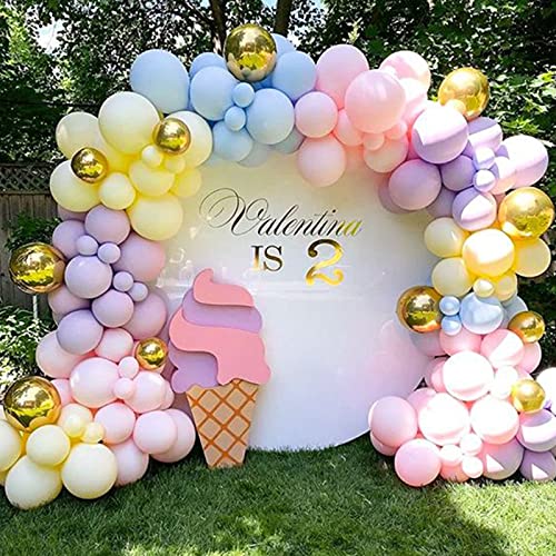 139pcs Unicorn Rainbow Macaroon Balloons Garland for Baby Shower Birthday