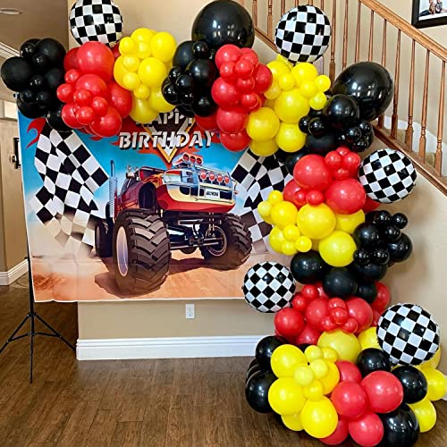 150 Pieces Race Car Balloons Arch Garland Kit for Boys Birthday Party Decorations
