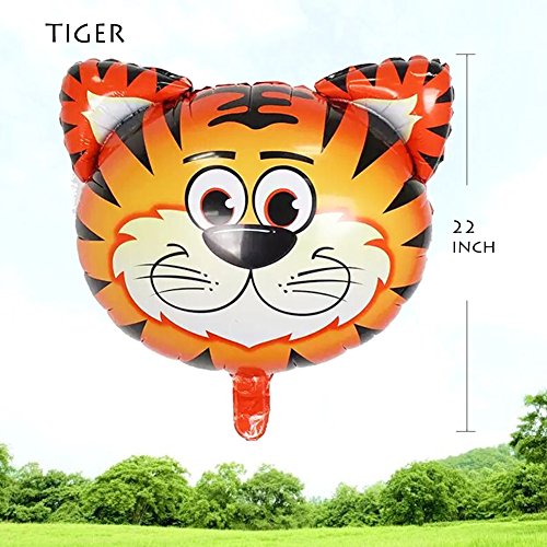 6pcs Giant Zoo Animal Balloons Kit For Jungle Safari Animals Theme Birthday Party Decorations