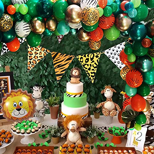 151pcs Jungle Safari Theme Party Balloon Garland Kit for Kids Birthday Party Baby Shower Decorations