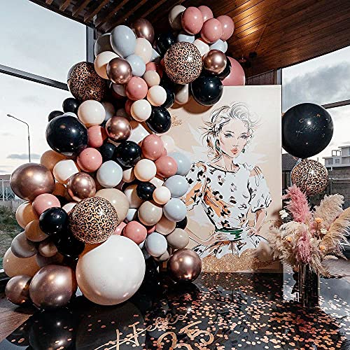 143pcs Blush Mauve Dusty Rose Balloons Arch Kit for Bridal Shower Decor
