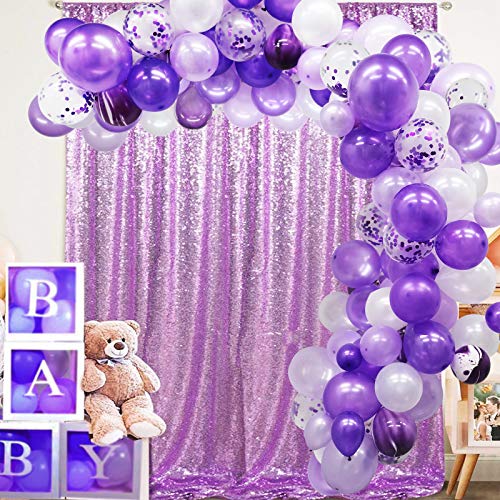 135 Pieces Purple Balloon Arch for Wedding Birthday Graduation Party Decorations