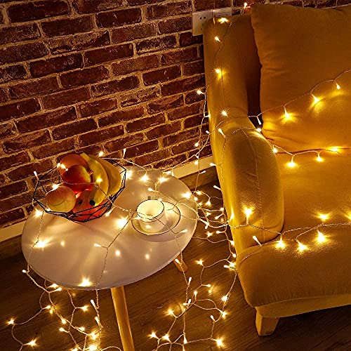 Extendable 2-Pack LED Christmas String Lights for Outdoor Indoor Decorations