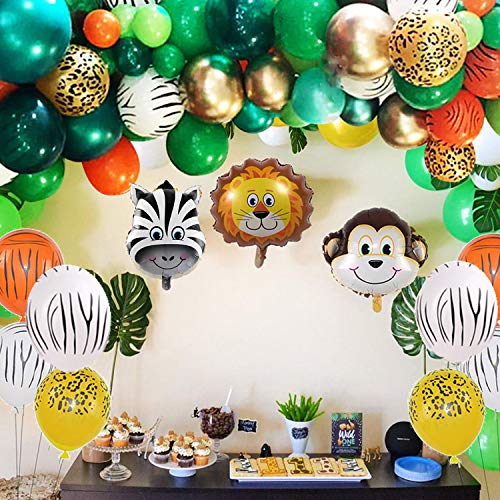 151pcs Jungle Safari Theme Party Balloon Garland Kit for Kids Birthday Party Baby Shower Decorations