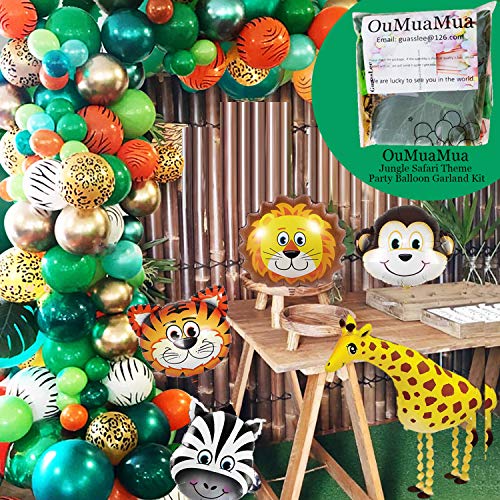 151pcs Jungle Safari Theme Party Balloon Garland Kit for Kids Birthday Party Baby Shower Decorations