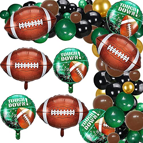 104Pcs Football Party Balloon Arch for Football Theme Party Super Sunday Touchdown Party Decoration