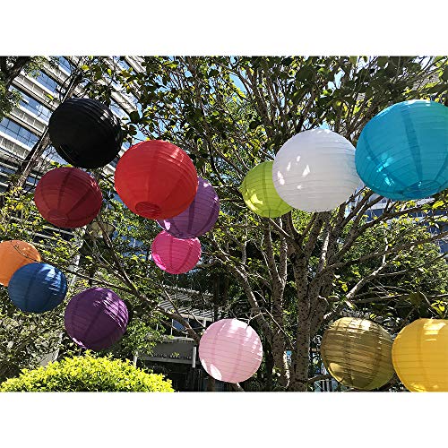 20Pcs Decorative White Hanging Paper Lanterns for Rustic Weddings