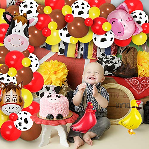75pcs Farm Animal Balloons Decorations for Farm Barnyard Party Decorations