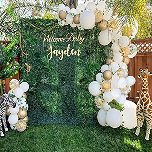 124 Pcs White and Gold Balloon Garland for Baby Shower Wedding Birthday Decorations