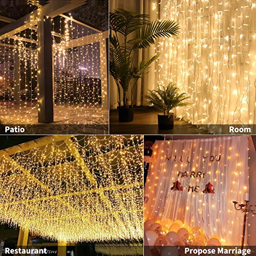 9.8 Feet Hanging Window Curtain Lights for Wedding Decorations and Party