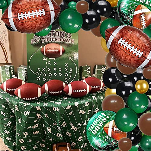 104Pcs Football Party Balloon Arch for Football Theme Party Super Sunday Touchdown Party Decoration