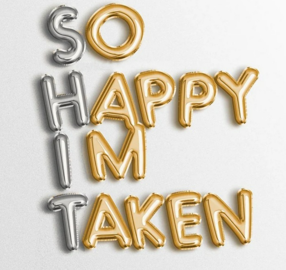 So HAPPY Im TAKEN 16" letter Balloons Bachelorette Party Decor Bachelorette Party Balloon
