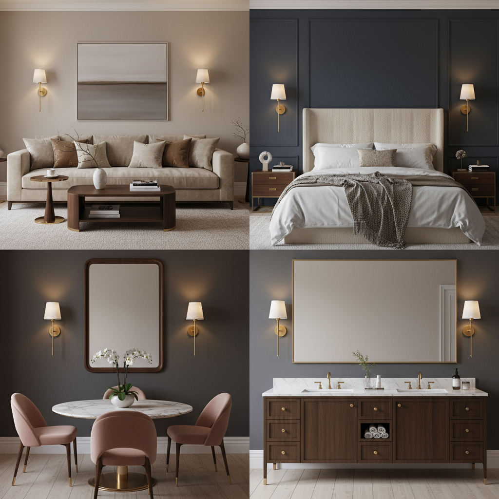 Elegant Wireless Wall Sconces - Tool-free installation