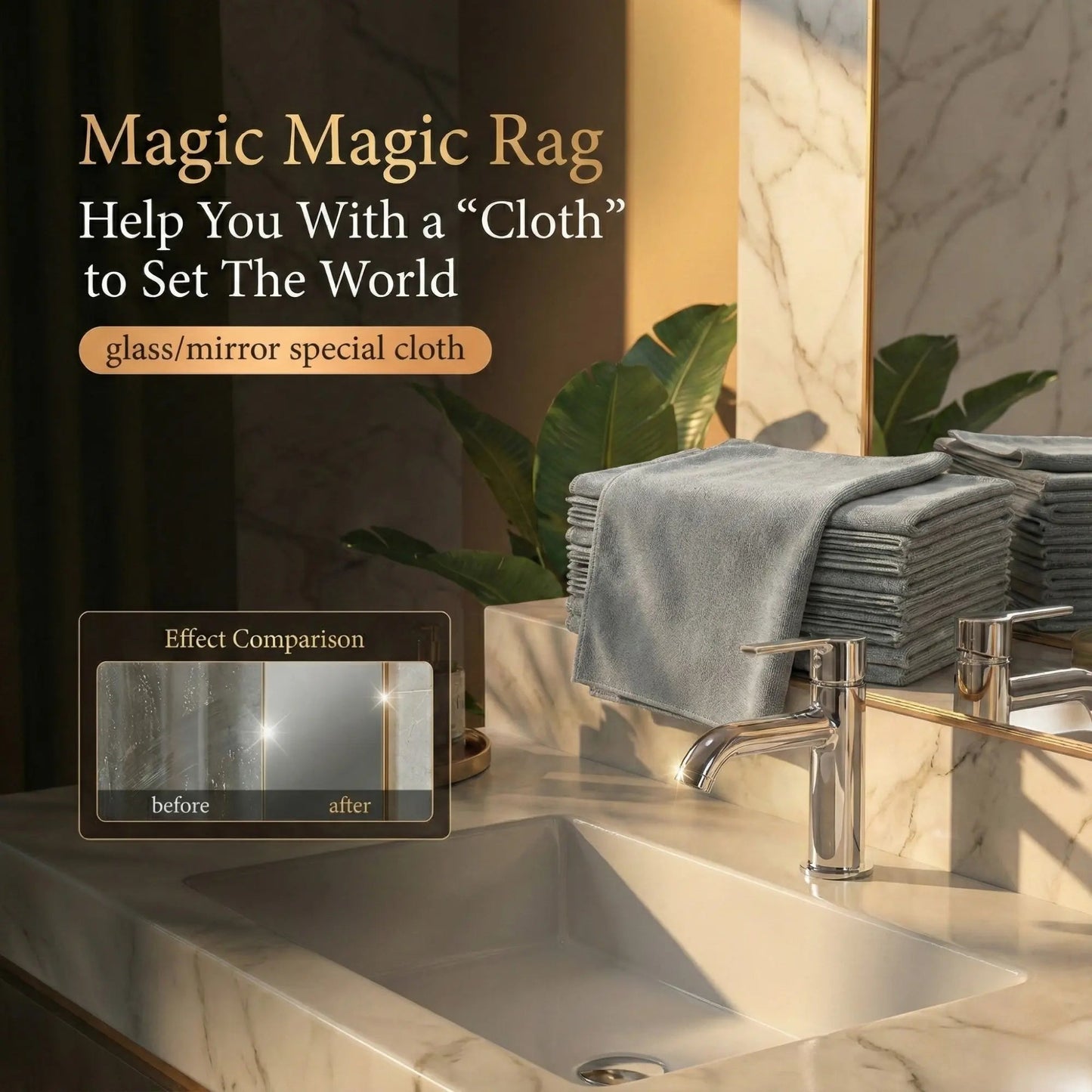 Microfiber Glass Cleaning Cloths | Lint-Free | Streak-Free and Reusable | ClearWipe