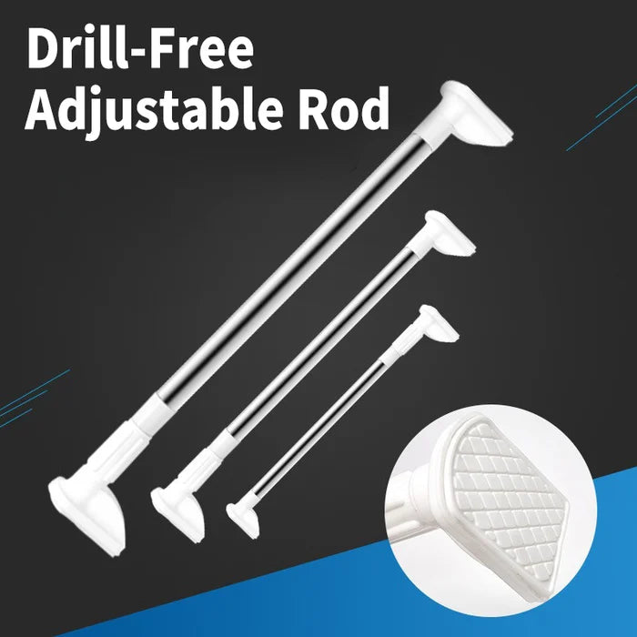 Adjustable Tension Curtain Rod for Home Decor & Organization