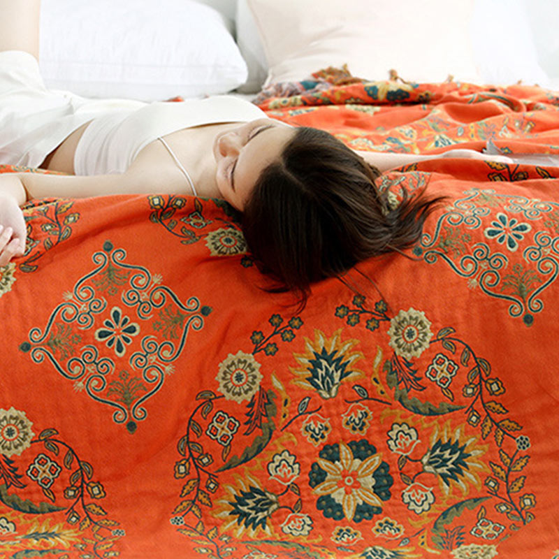 Pattern Reversible Quilt Flower Leisure Quilt