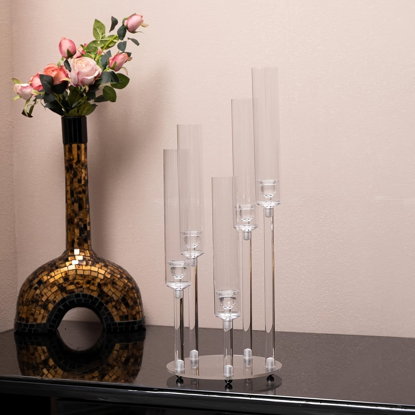 5-Arm Candle Holder — Enchant Your Home with Timeless Warmth and Sparkling Elegance