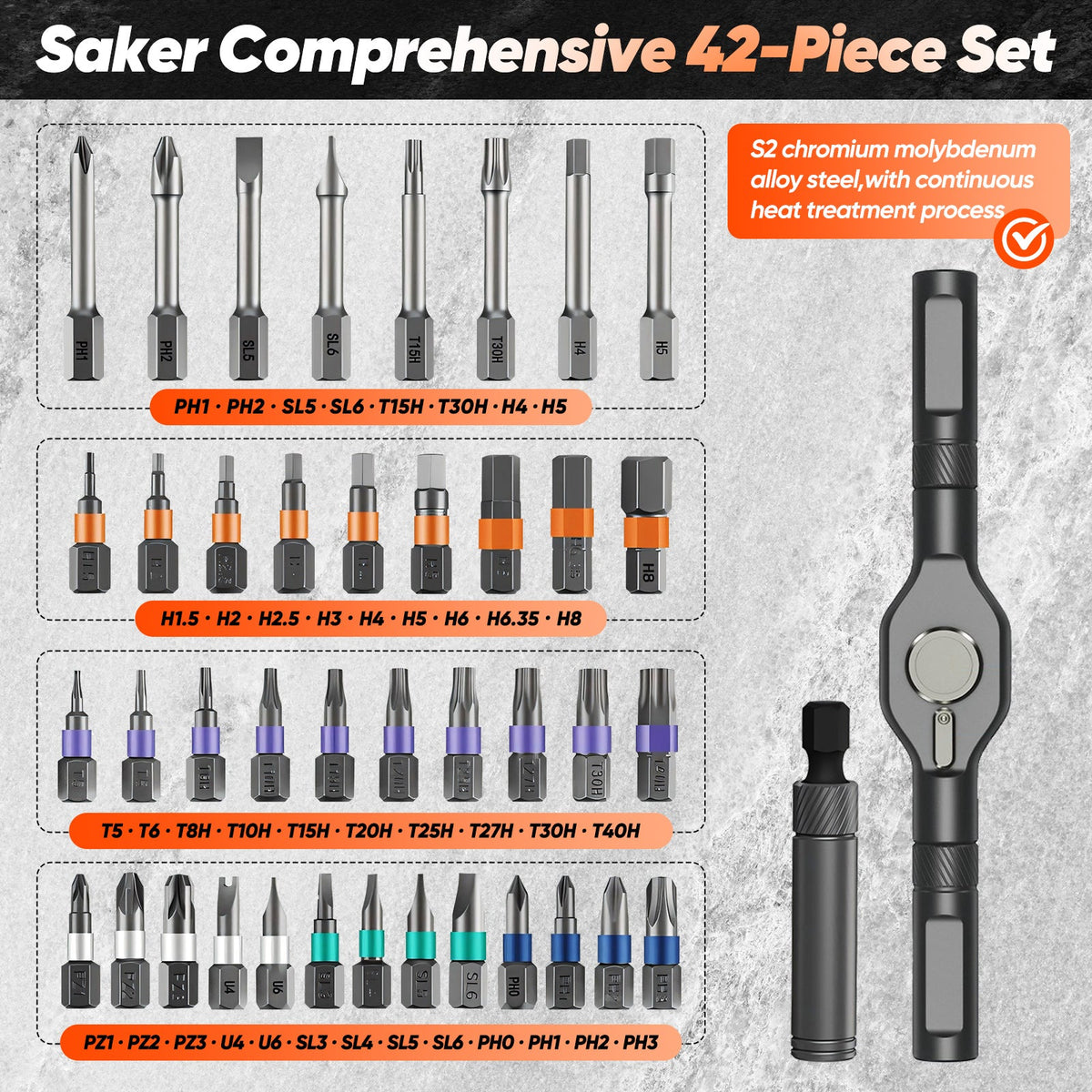 Sakerpro® 42 in 1 Magnetic Screwdriver Set