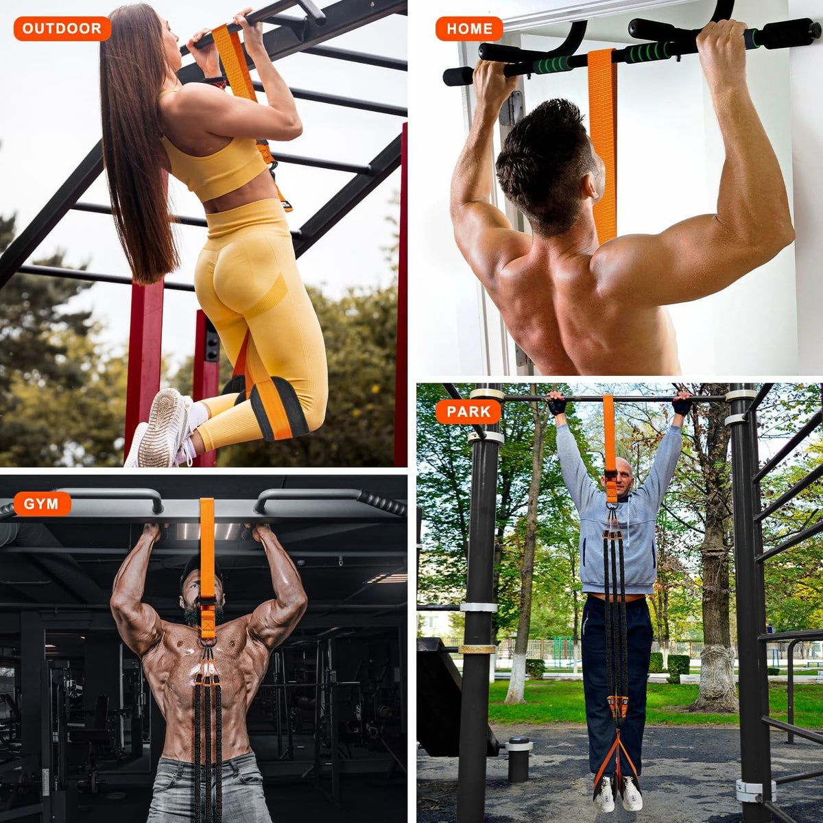 Pull-up assistance band with double foot system