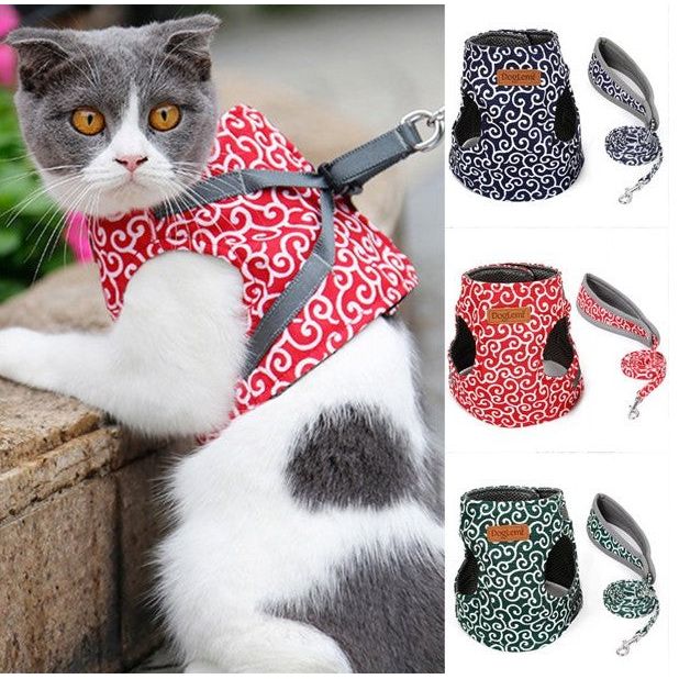 Cat Vest Harness and Leash Set