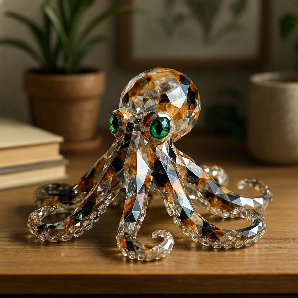 🌊Crystal style ocean octopus statue