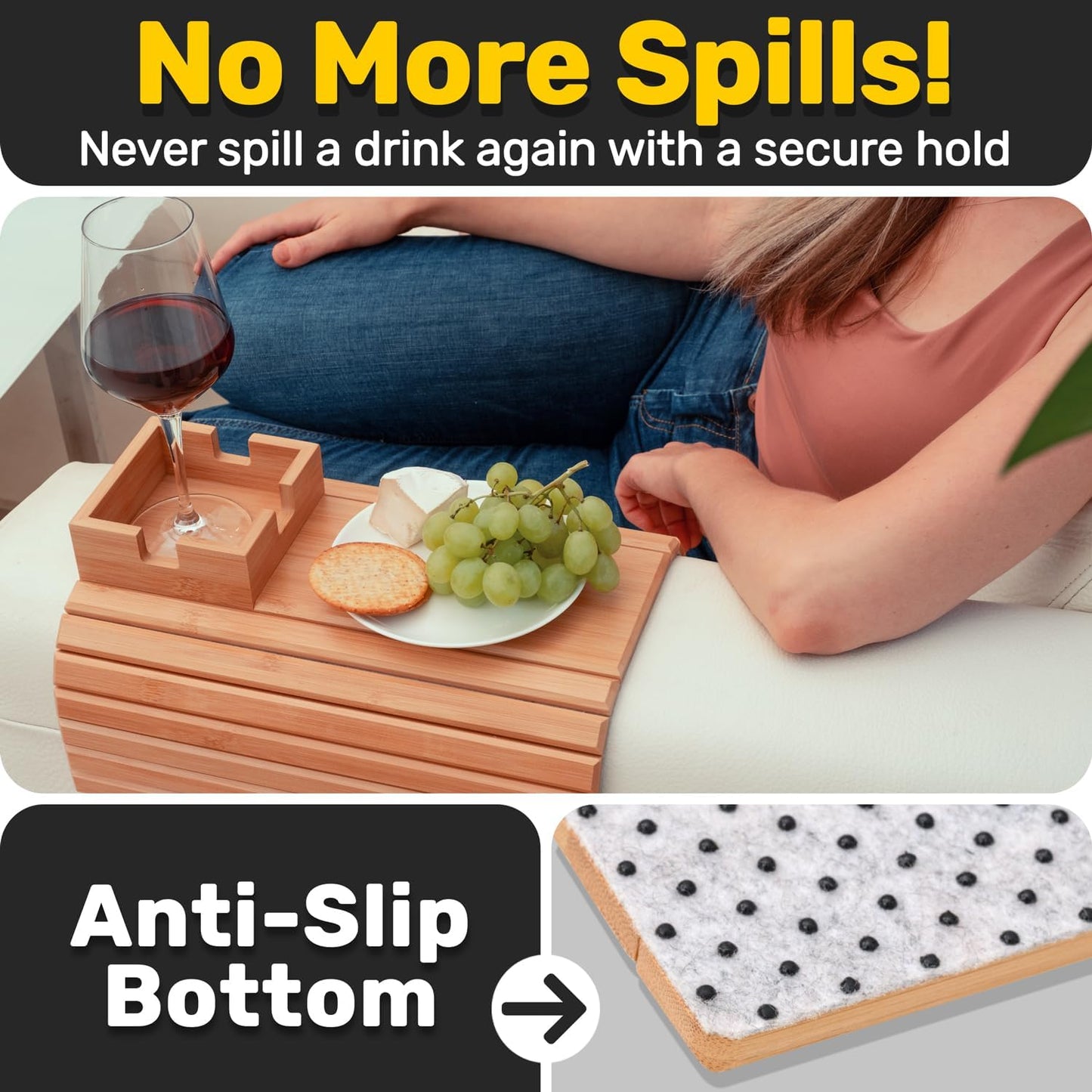 Armoni™ –  Bamboo Couch Cup Holder (50% Off)