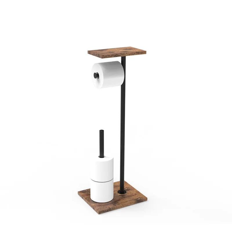 Freestanding Toilet Roll Holder | Tray for Phone and Accessories | Stable Stand | BathBridge