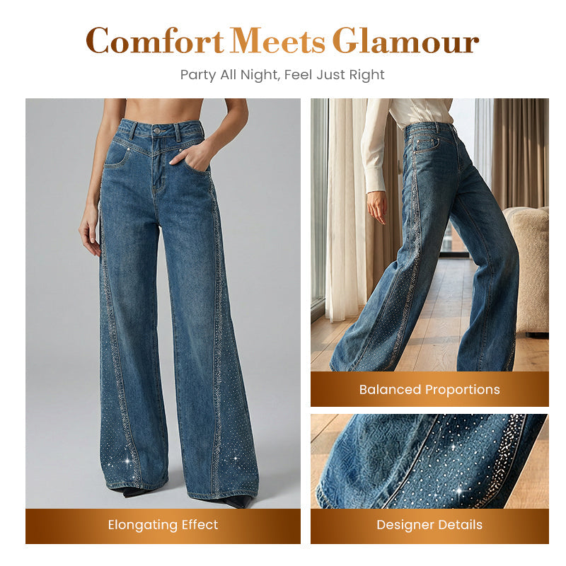 DivineLux™ Rhinestone Jeans — Sculpt Your Curves, Spark Confidence, and Feel Unstoppable All Day