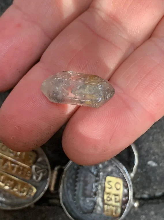 Recycled Silver Locket Pendant with Clear Quartz for Sacred Intentions