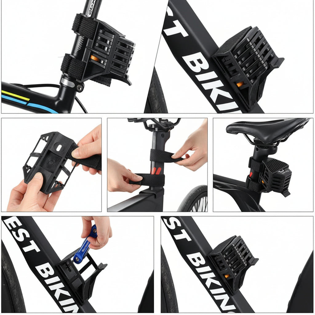 Compact Foldable Bicycle Lock – Lightweight, High-Security Alloy with Keys and Holder