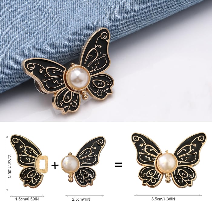 GlimmerWing – Stylish Detachable Butterfly Clips Set