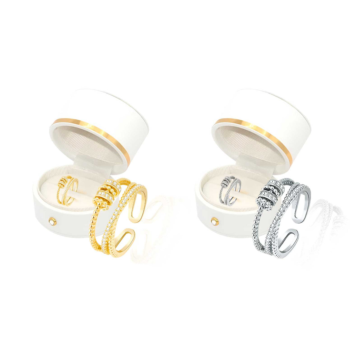 MetaboRing™ Threanic Triple Fidget Ring – Boost Metabolism, Detox, and Support Weight Loss