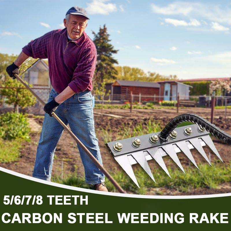 Carbon Steel Garden Weeding Rake